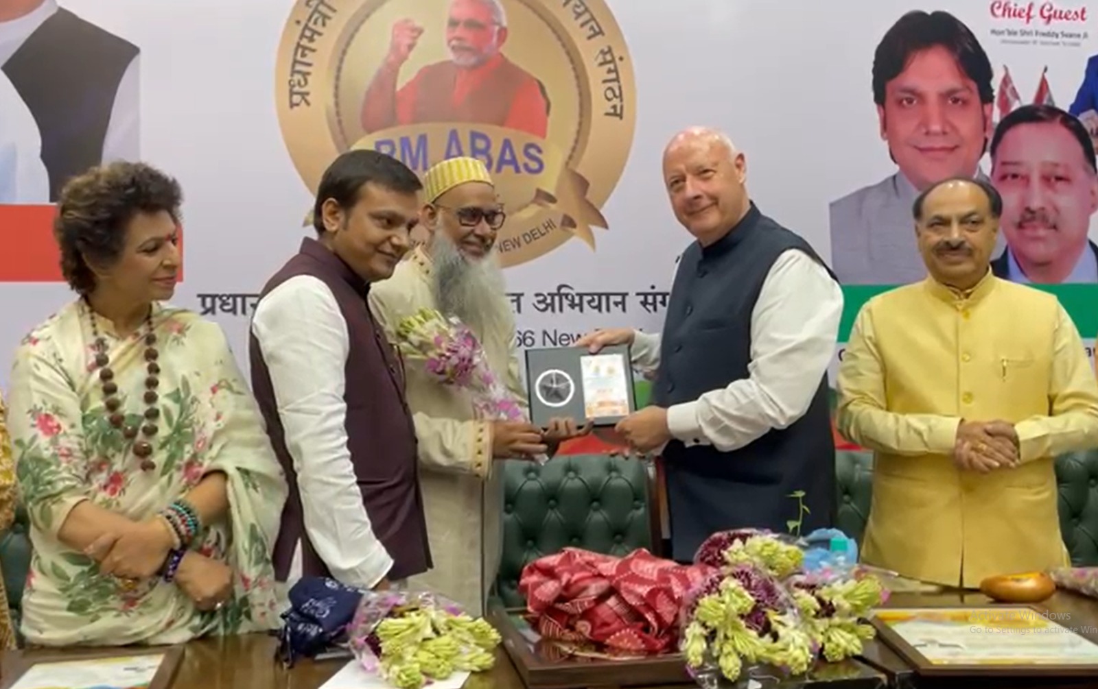 Mustafa Yusufali Gom honored by H.E. Freddy Svane, Ambassador of Denmark in Delhi
