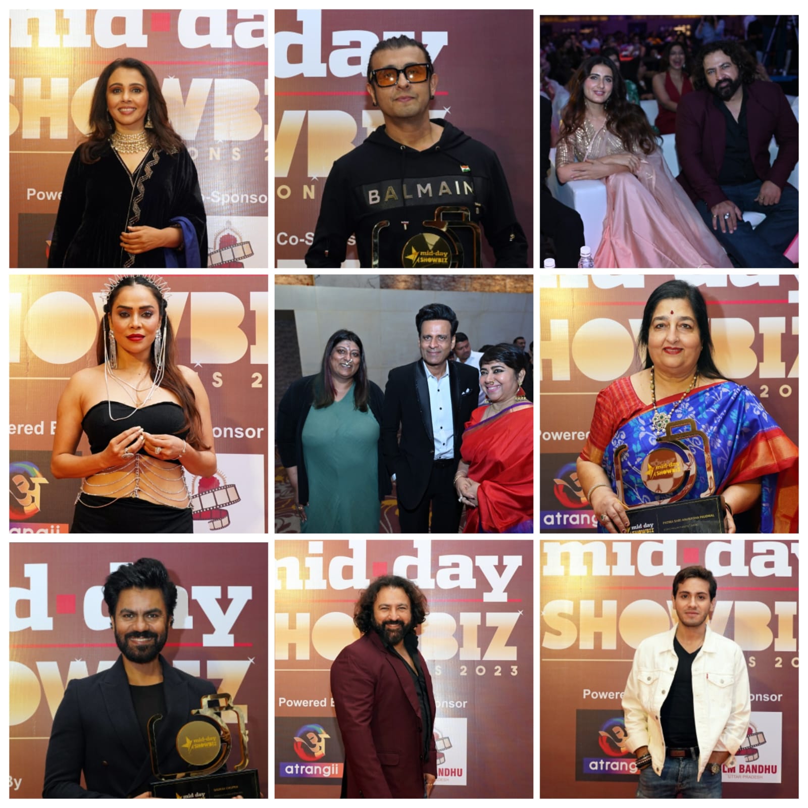Anupam Kher, Sonu Nigam, Manoj Bajpayee, Gaurav Chanana, Dr Anusha Srinivasan Iyer, Rahul Shukla, Gaurav Chopra, Dr Soma Ghosh glitter at Mid-Day Showbiz Awards