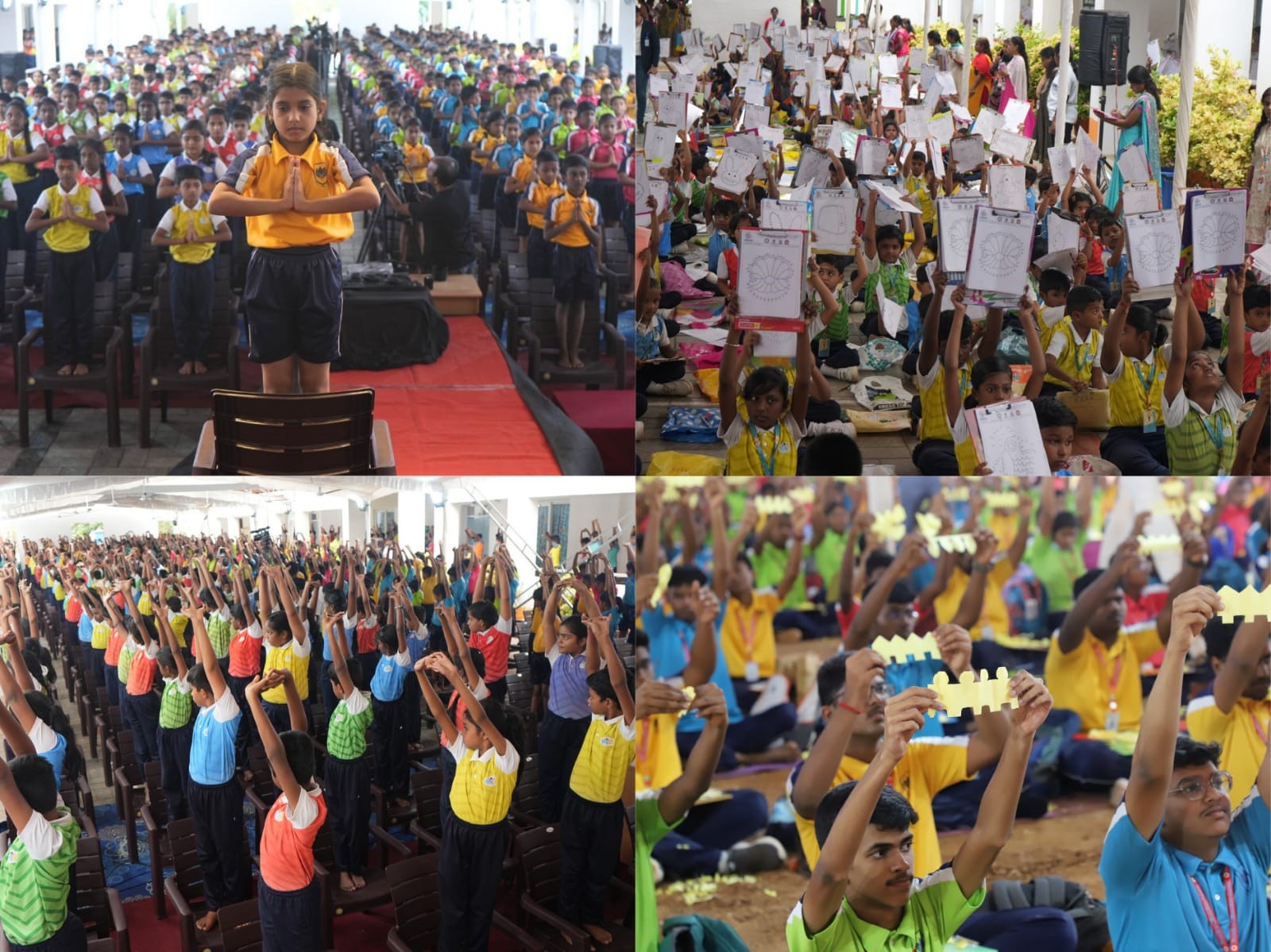 Frontline Schools Make Waves with Remarkable World Records in Green Initiatives, Yoga, Literature, and Artistic Creativity