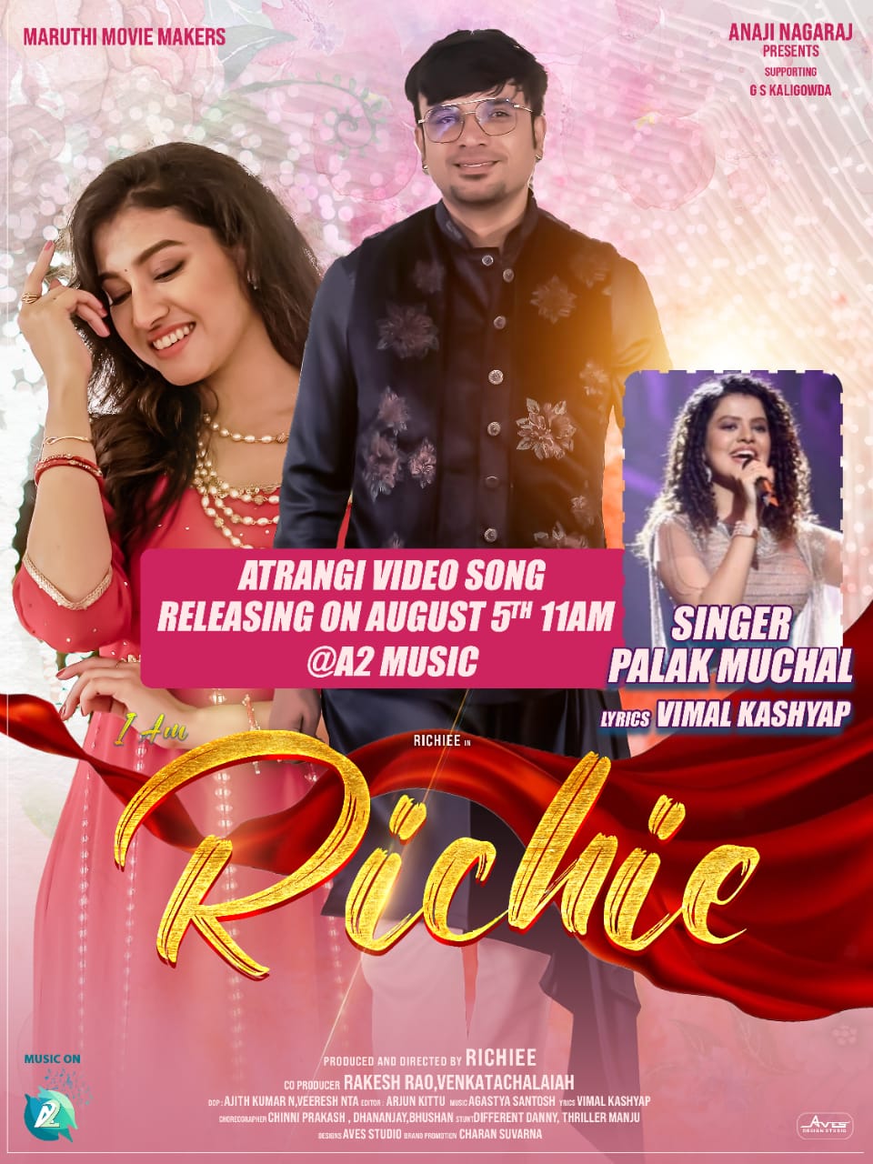 Palak Muchhal Song Atrangi from film Richie will be releasing on 5th August in Mumbai