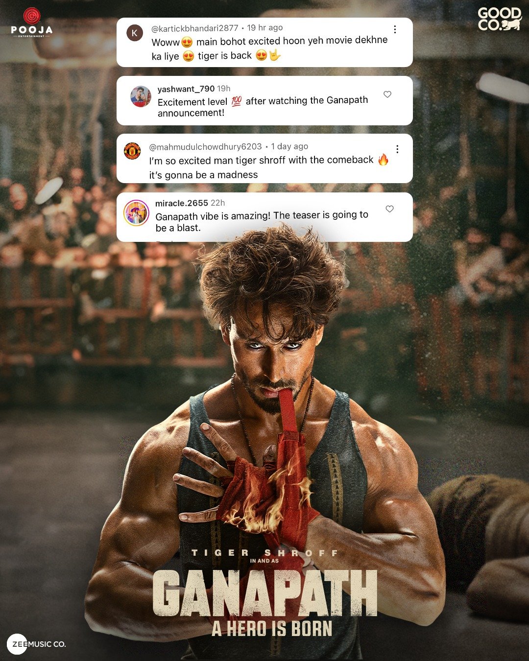 Makers of ganapath redefine and build a unique approach for the arrival of their mass action entertainer
