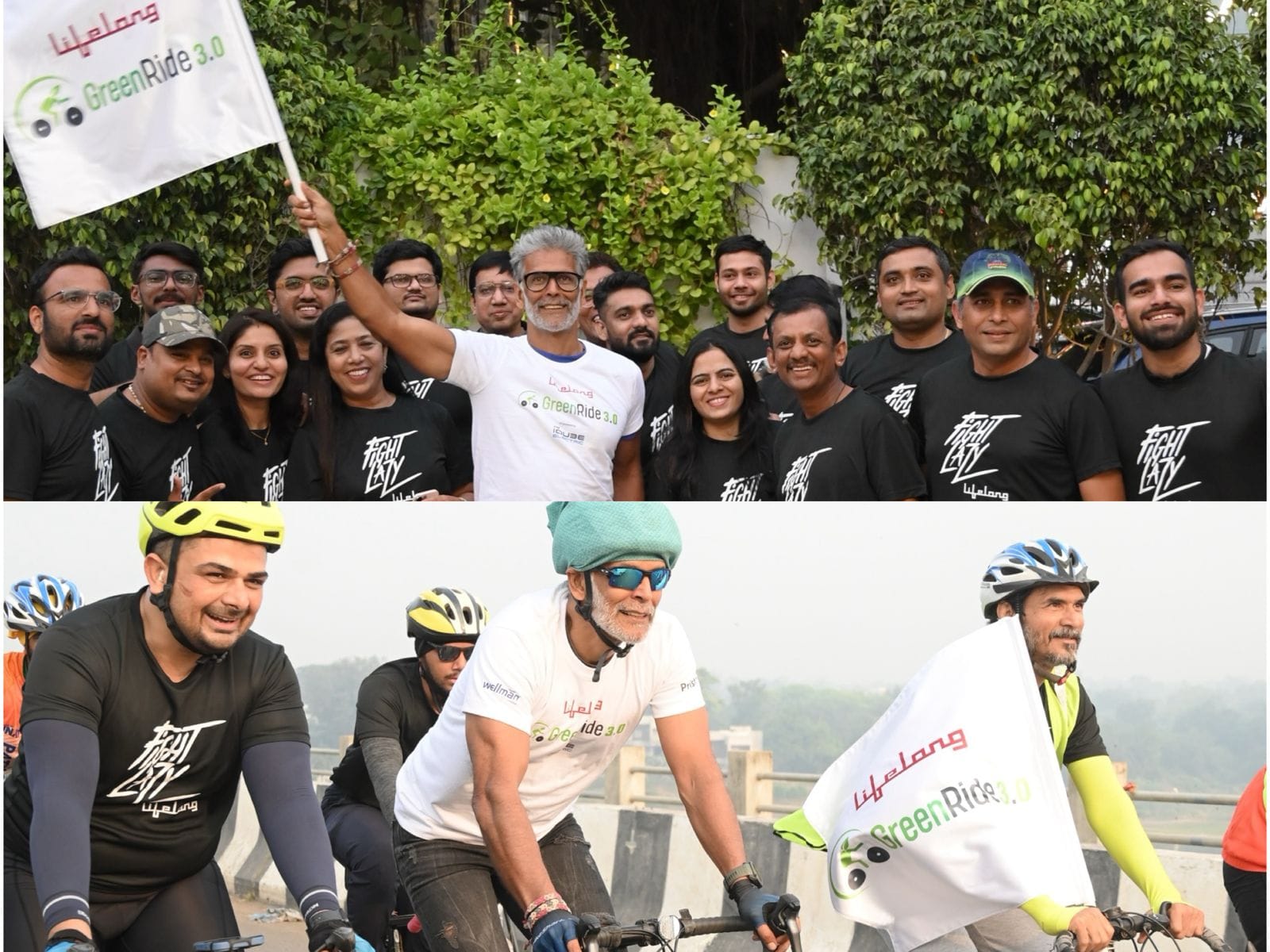 Milind Soman concludes “Lifelong Green Ride 3.0,” from Pune to Bengaluru urging to reduce carbon footprint by choosing transport mode wisely