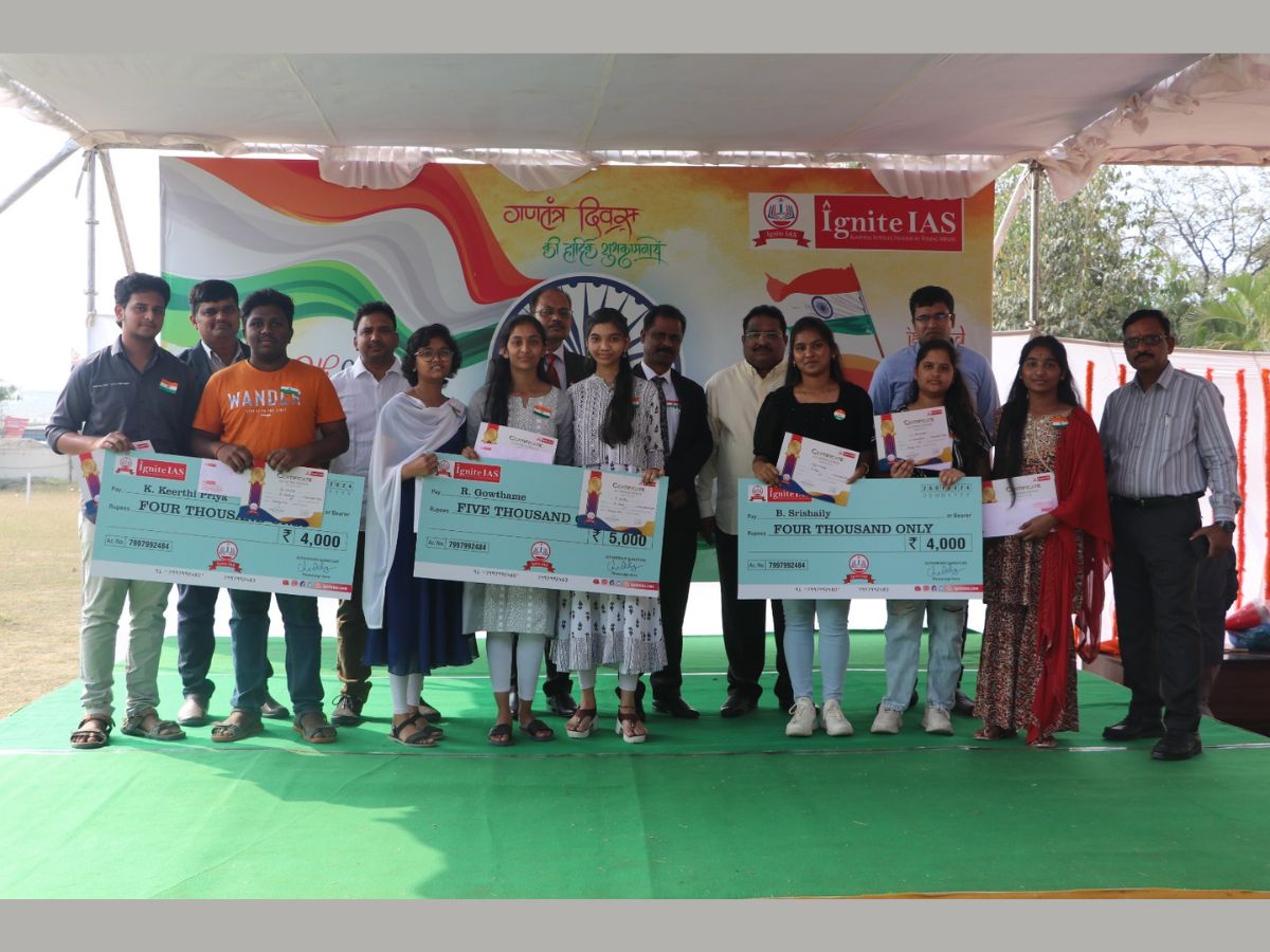 Ignite IAS Academy Celebrates Republic Day with Scholarships for Meritorious Students 