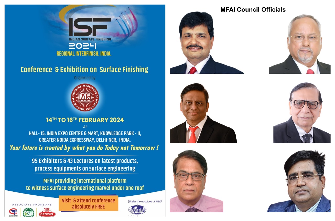 Indian Surface Finishing 2024 is approaching in Greater Noida