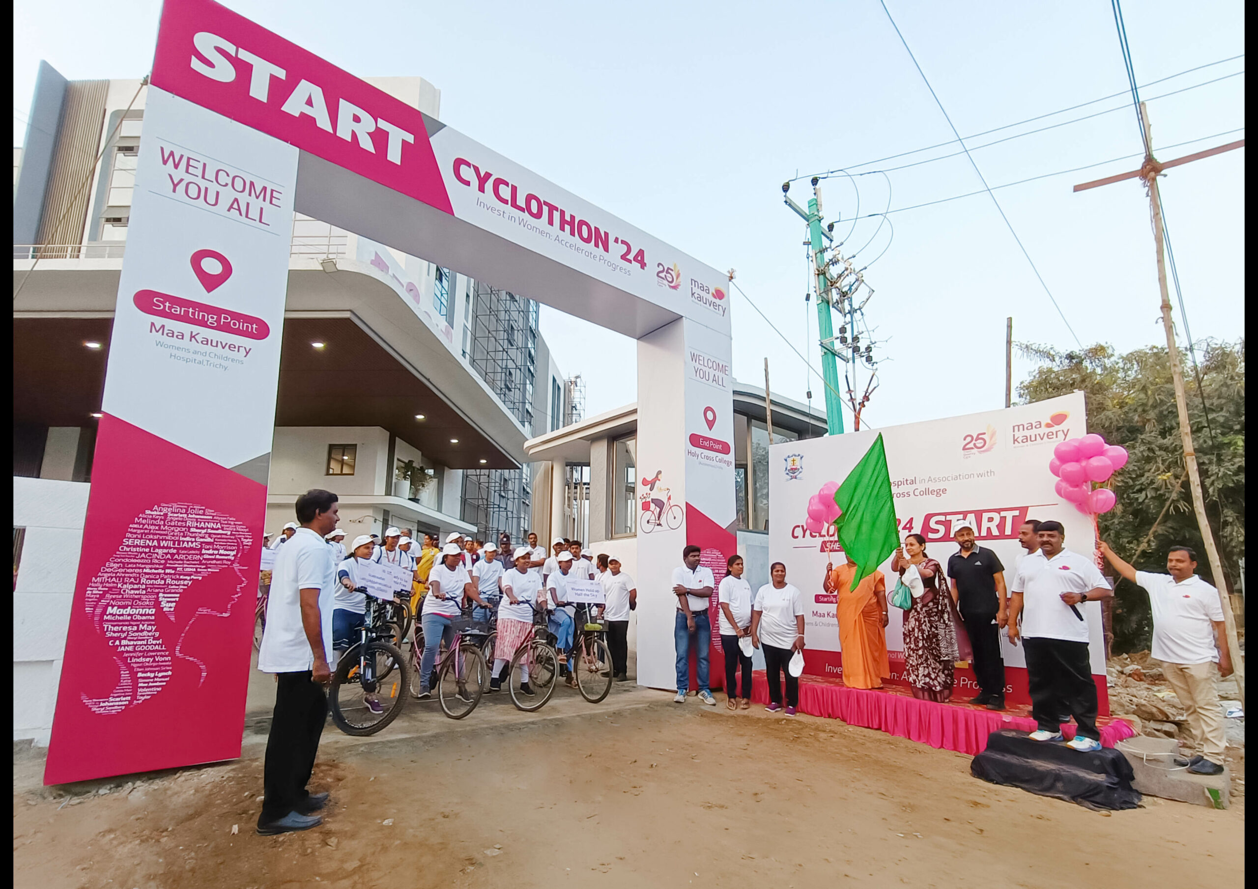 Kauvery Hospital Trichy Organizes Cyclothon for International Women’s Day with Holy Cross College Trichy