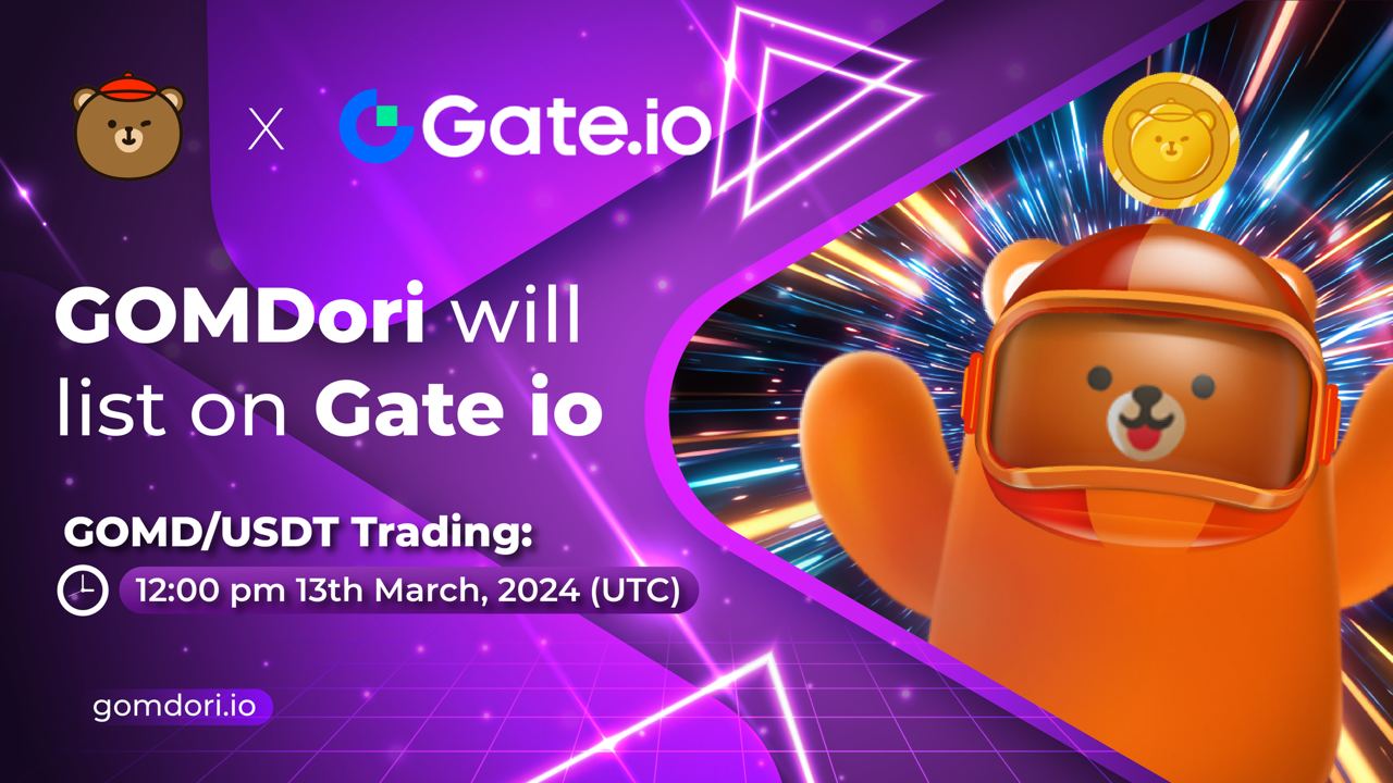  GOMDori Token Set to Make Waves with Listing on Gate.io, Transforming Southeast Asian Web3 Commerce.