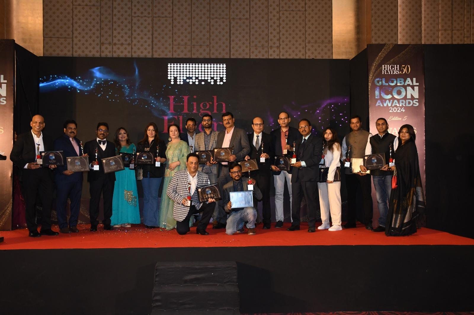 Mandakini confers the winners of the 5th Edition of the High Flyers 50 Global Icon Awards 2024