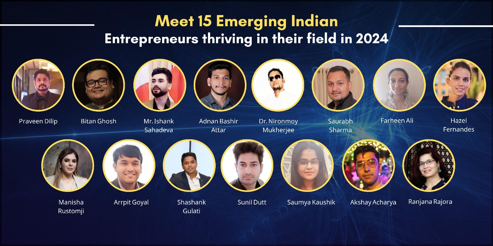 Meet 15 Emerging Indian Entrepreneurs thriving in their field in 2024