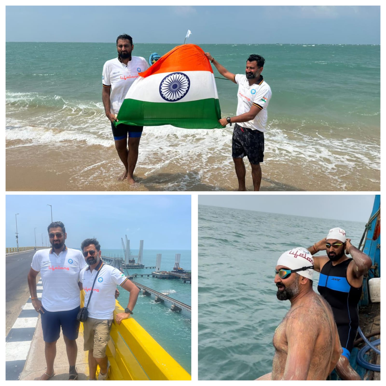 Lifelong Online backed historical Ram Setu Swim Expedition 2024 successfully concluded, bridging lands and hearts across the Palk Strait