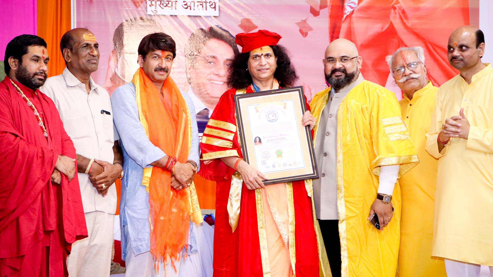 Renowned Spiritual Leader, Sant Indradevji Maharaj, Awarded Honorary Doctorate for Humanitarian Contributions from the American University USA AUGP