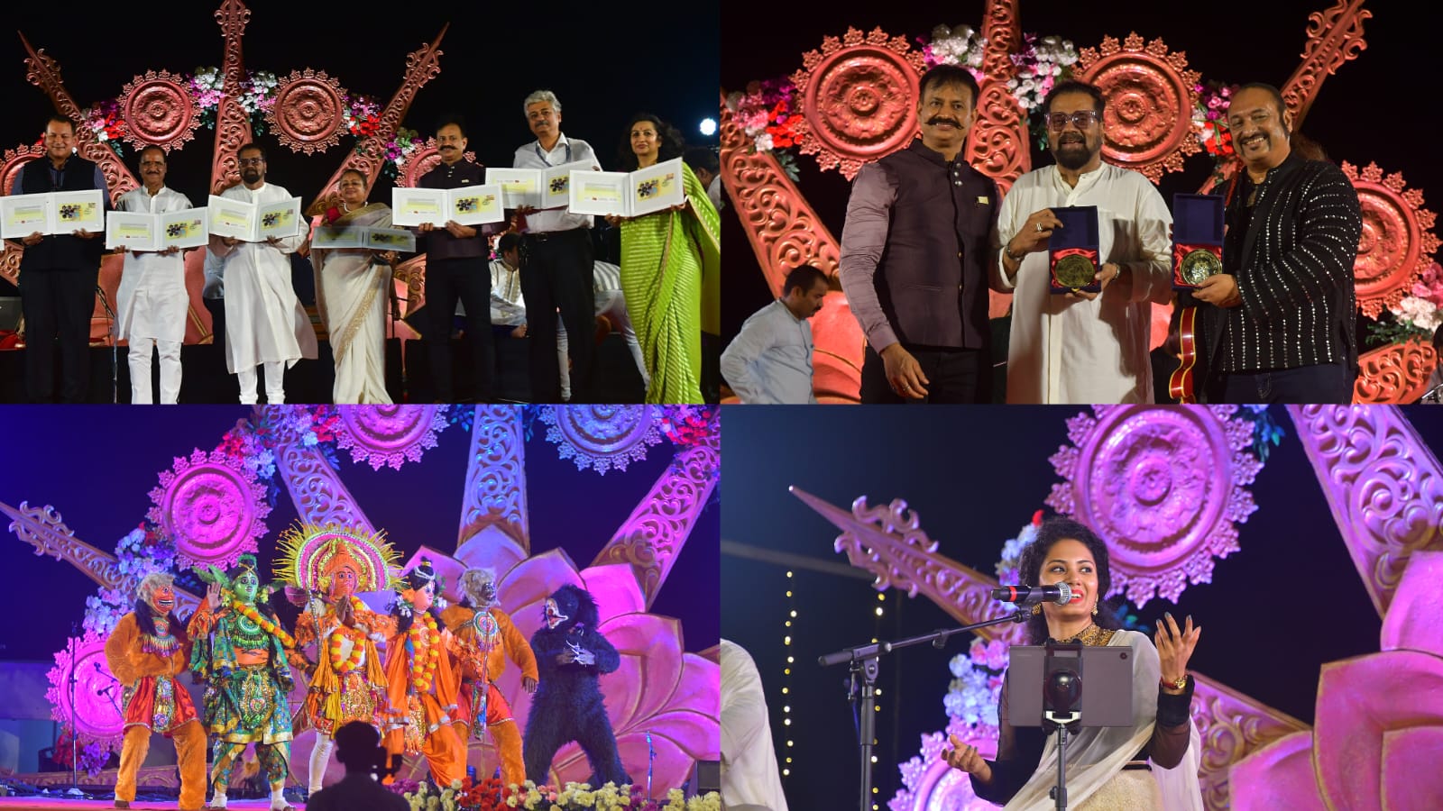 Ironman Supercop Krishna Prakash, Hariharan, Leslee Lewis. Anwesshaa et al unveil Sab Me Ram Shashwat Shri Ram’ Stamp and Shashwat Swar poetry book cover at Radio Pier