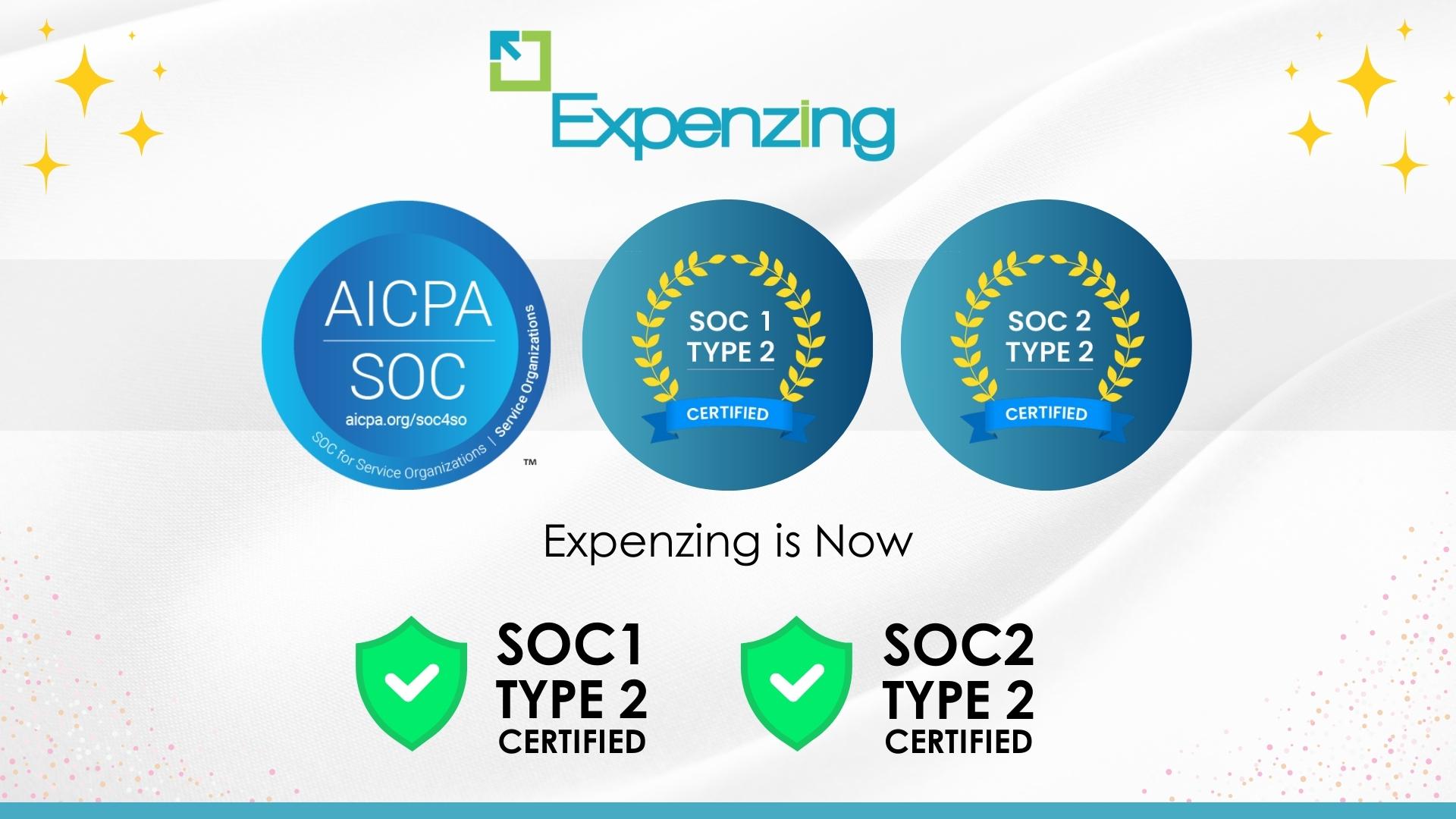 Expenzing earns SOC 1 and SOC 2 Certifications, reinforcing Commitment to Data Security and Privacy.