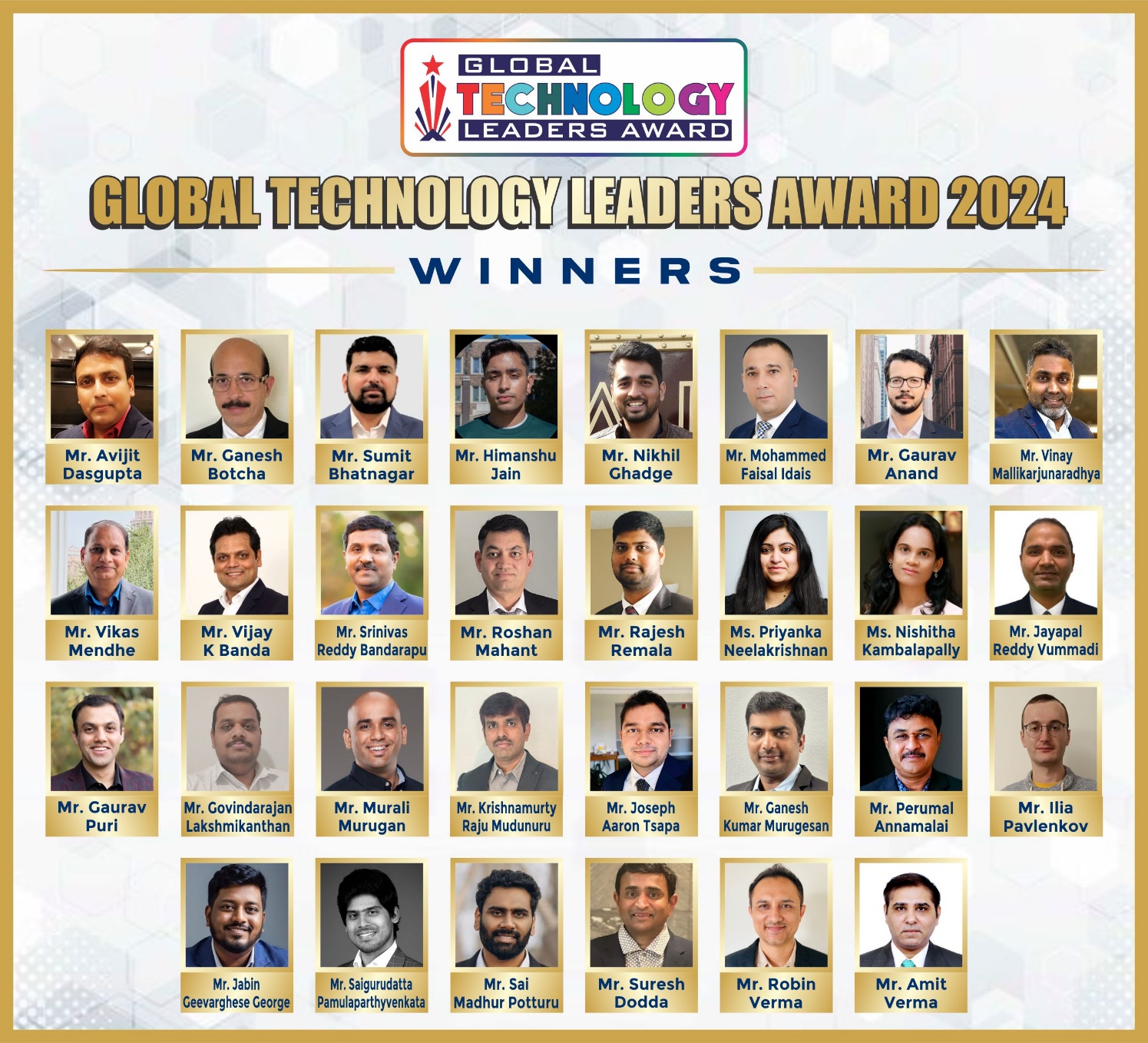 Bizox Media Network organized “Global Technology Leaders Awards 2024” felicitated Awards to Individuals from INDIA, USA & UAE