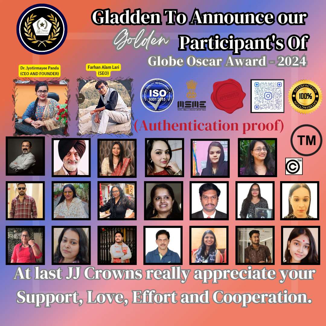 Celebrating Global Excellence: The Prestigious Golden Globe Oscar Award 2024 by JJ CROWNS