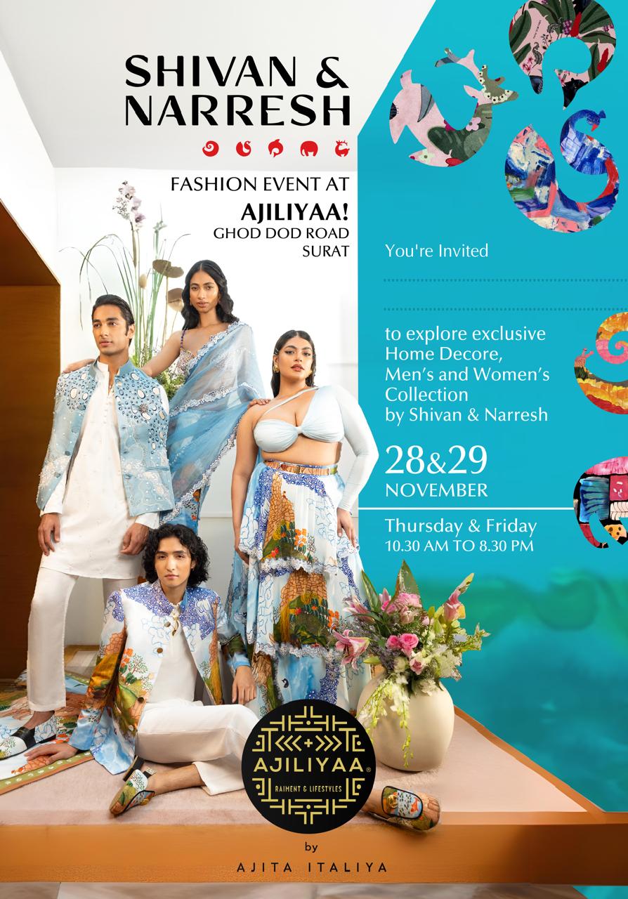 Exciting Fashion Event: Shivan & Narresh Pop-Up in Surat at Ajiliyaa