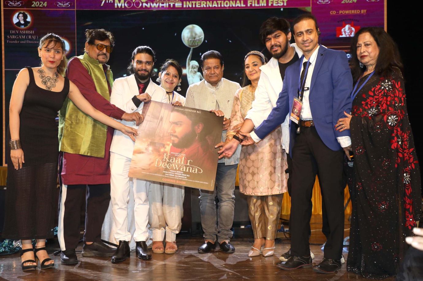 Poster of ‘Kaafir Deewana’ Featuring Suharssh Raj Unveiled by Anup Jalota at MWFIFF 2024