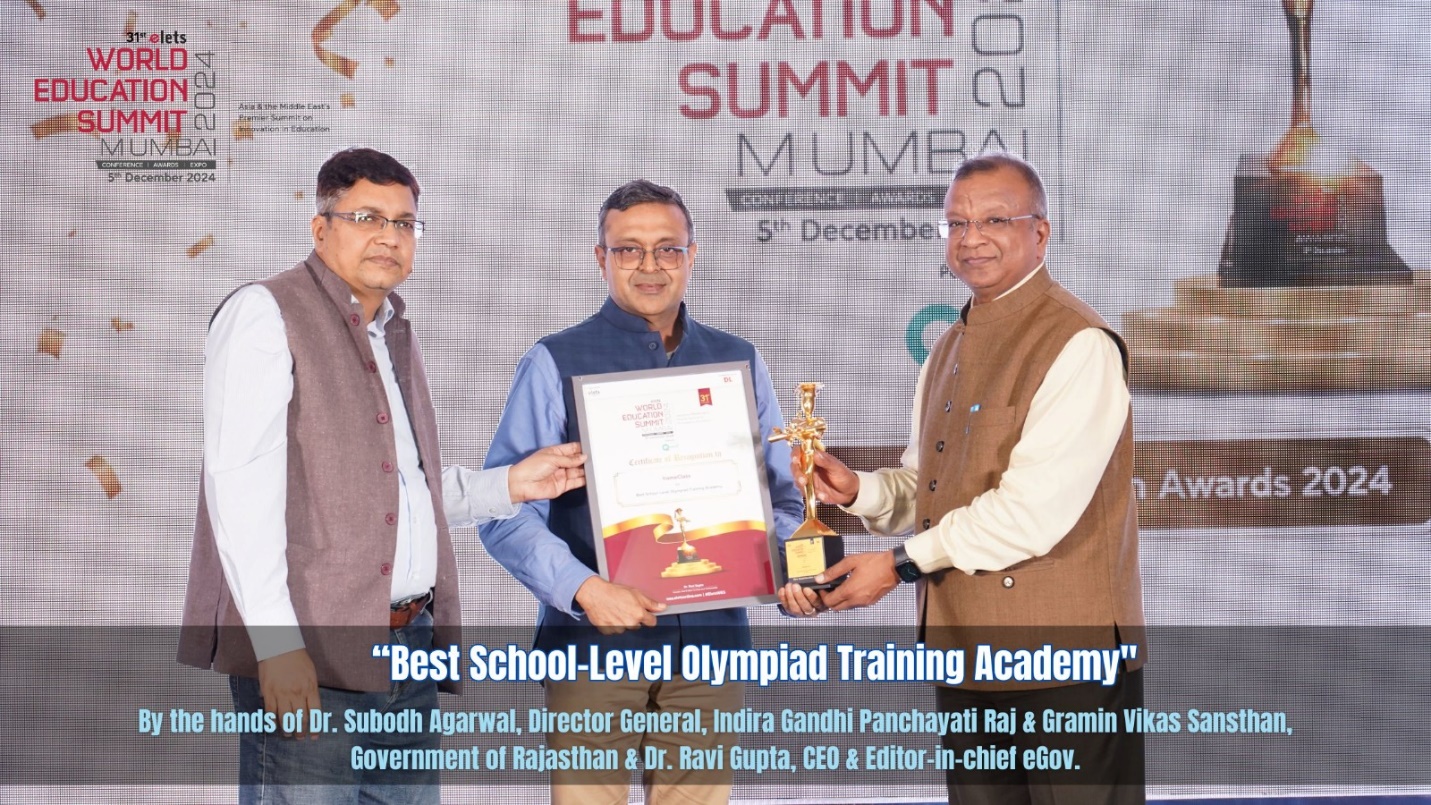 homeClass Wins Prestigious “Best School-Level Olympiad Training Academy” Award at World Education Summit 2024