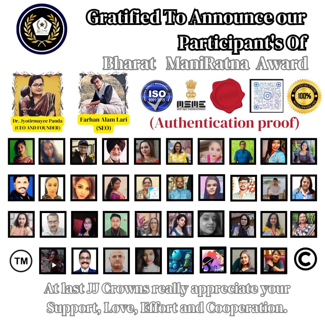 Honoring Brilliance: The Bharat ManiRatna Award 2024 by JJ CROWNS