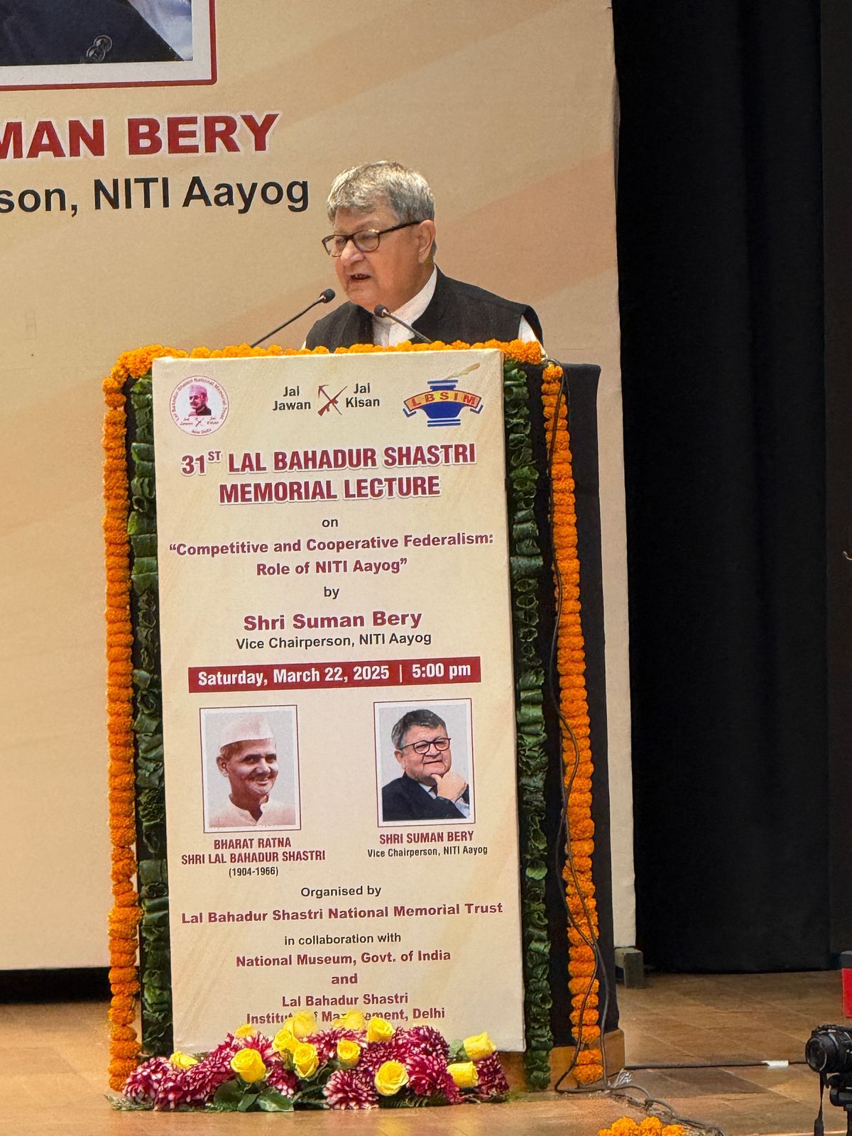 “India is Reshaping Its Development Paradigm to Seize New Opportunities”: Suman Bery at 31st Lal Bahadur Shastri Memorial Lecture