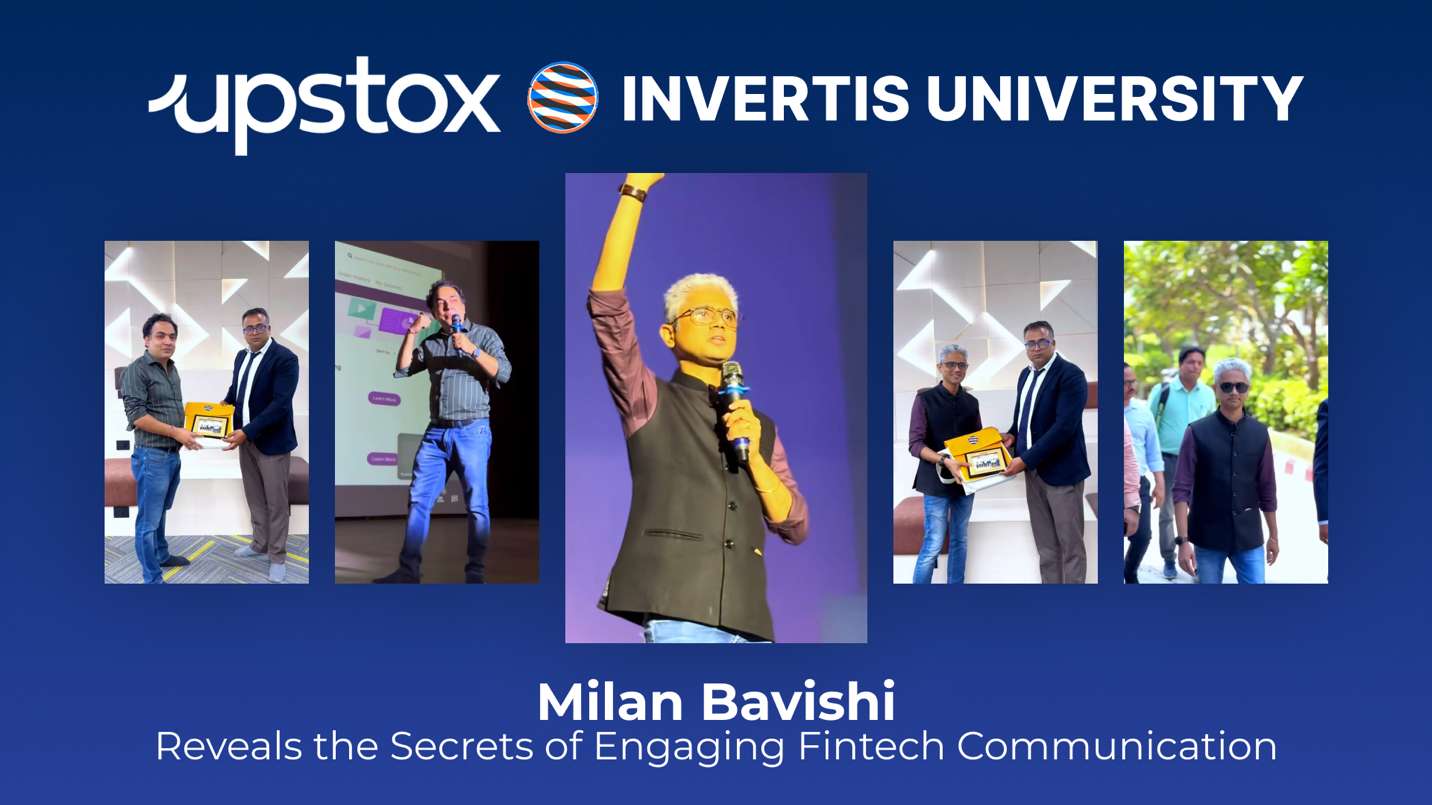 Upstox’s Milan Bavishi Shares Fintech Storytelling Secrets with Invertis University Students
