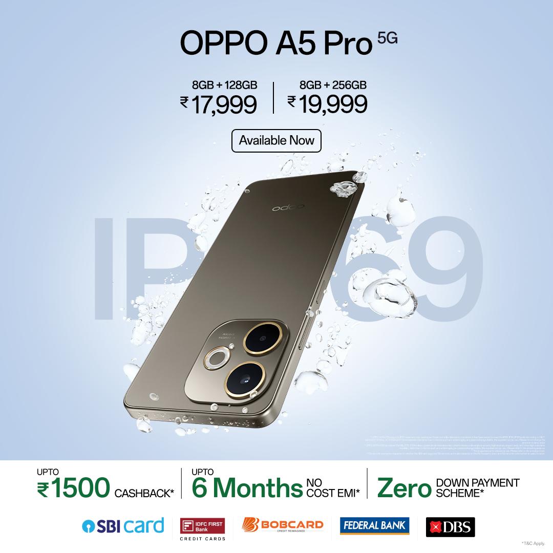 OPPO India Launches A5 Pro 5G: Setting a New Benchmark for Durability with Rugged, Reliable Performance