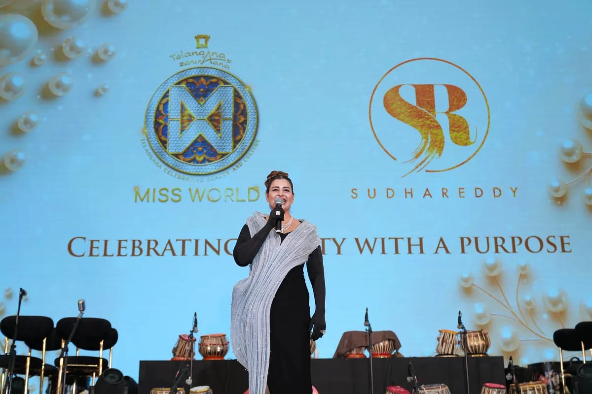 MEIL Director Sudha Reddy Spotlights Telangana Culture At Miss World 2025 Gala
