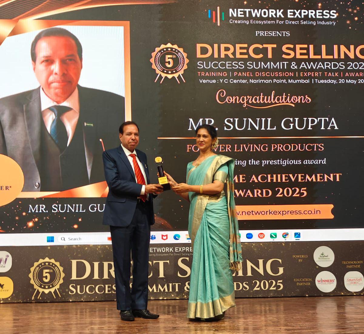 International Business Coach Sunil Gupta Receives the Highest Award in Direct Selling