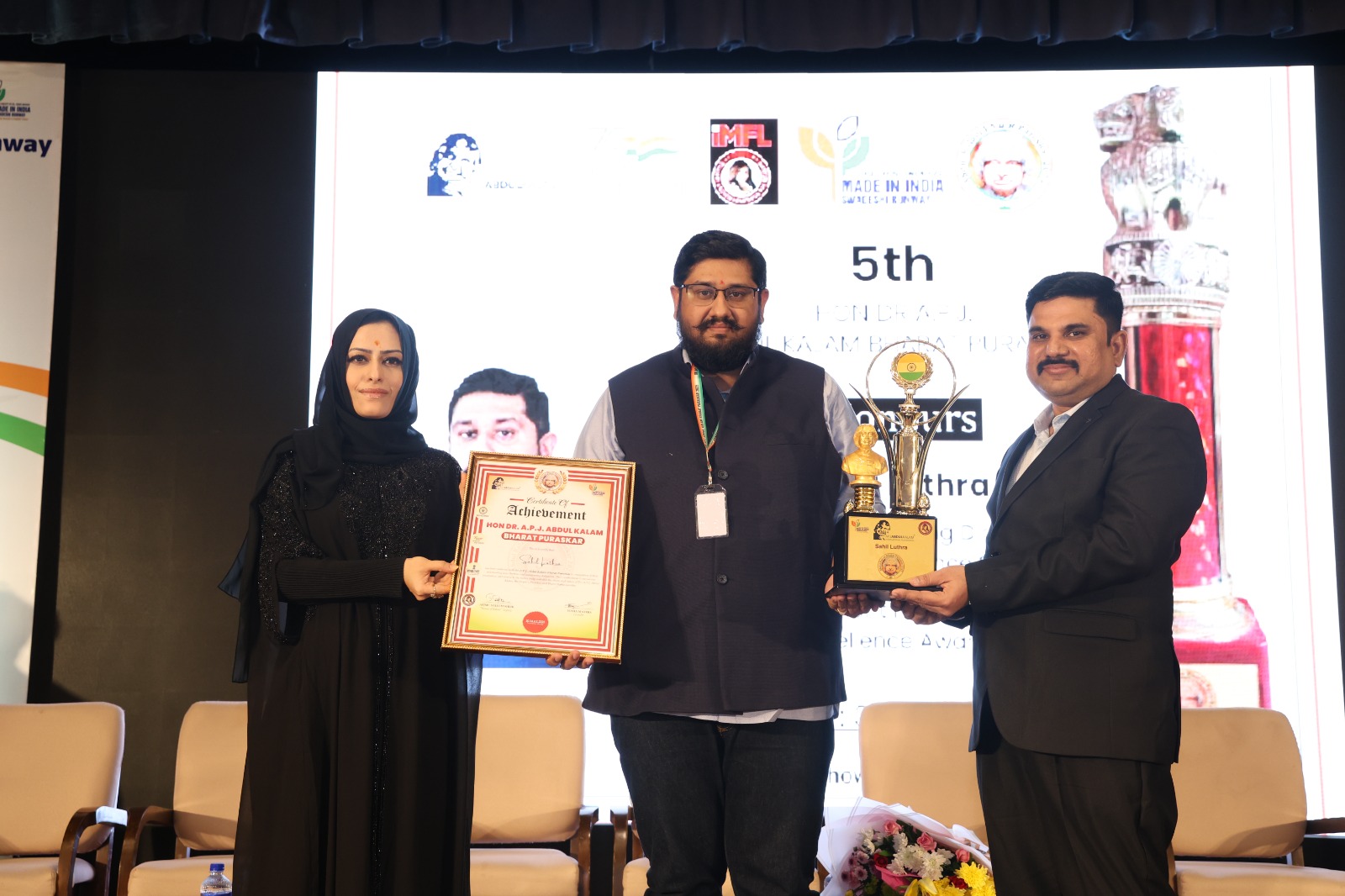 Sahil Luthra of Vijayan Trishul Defence Solutions Honoured with ‘Self-Reliant India – Business Award’ at 5th Dr. A.P.J. Abdul Kalam Bharat Puraskar