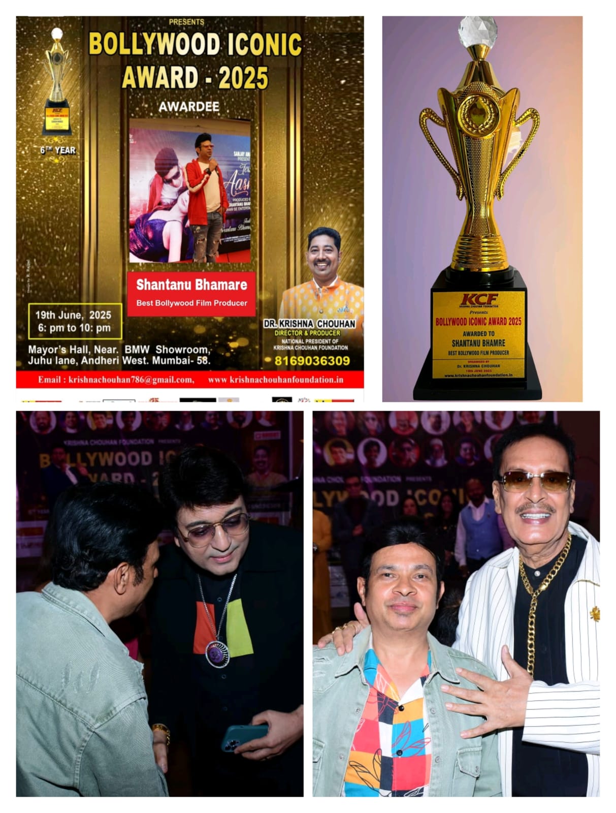Shantanu Bhamare, a talented Bollywood film producer and actor, has been awarded the ‘Best Bollywood Film Producer
