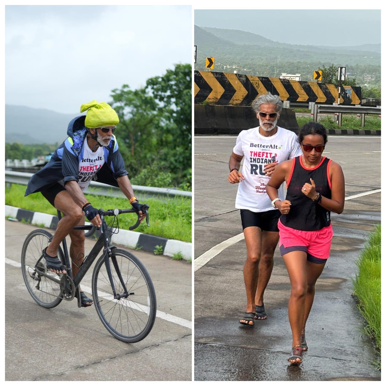 Milind Soman Crosses 222 Kms in The Fit Indian Run from Mumbai to Goa, Reaches Chiplun on Day 2 Amidst Picturesque Konkan Rains