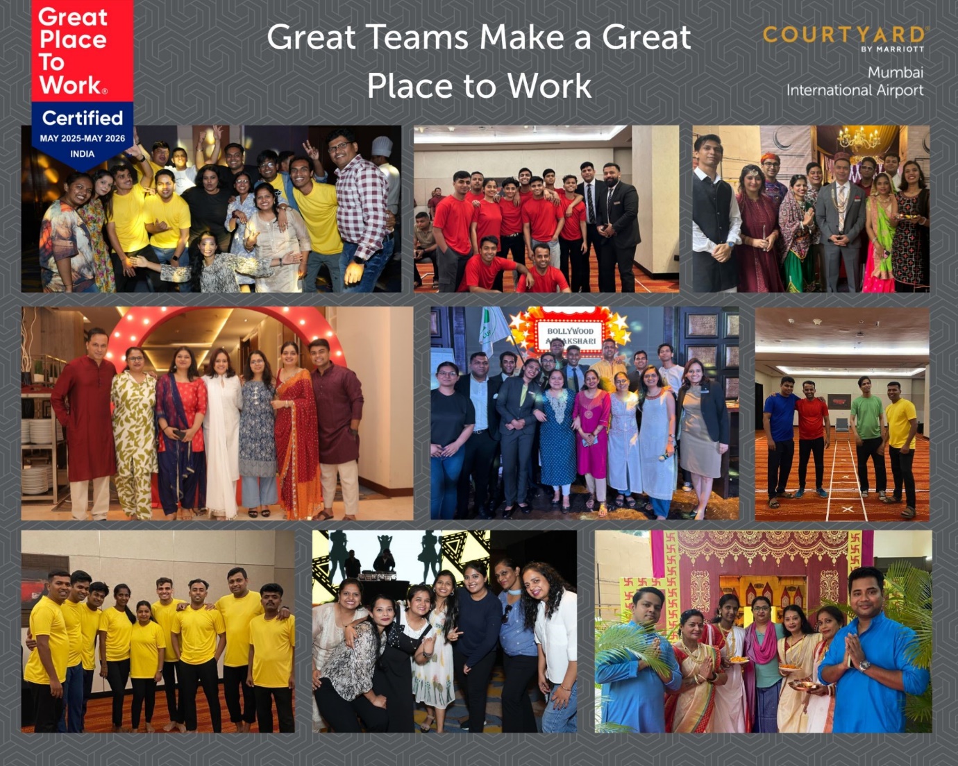 Congratulations from Nex News : Courtyard by Marriott Mumbai  Earns Prestigious ‘Great Place To Work’ Certification
