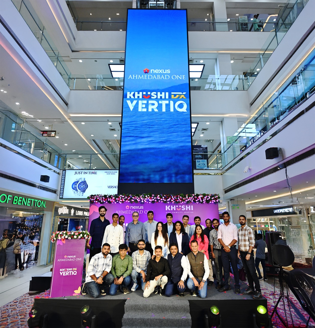 Khushi Advertising Partners with Nexus Ahmedabad One Mall to Launch VERTIQ, One of Ahmedabad’s largest Vertical Digital Screens