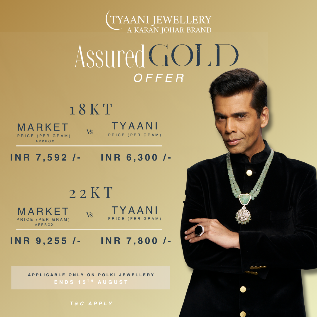 Tyaani Jewellery by Karan Johar Gives Back to Customers with Record Gold Savings