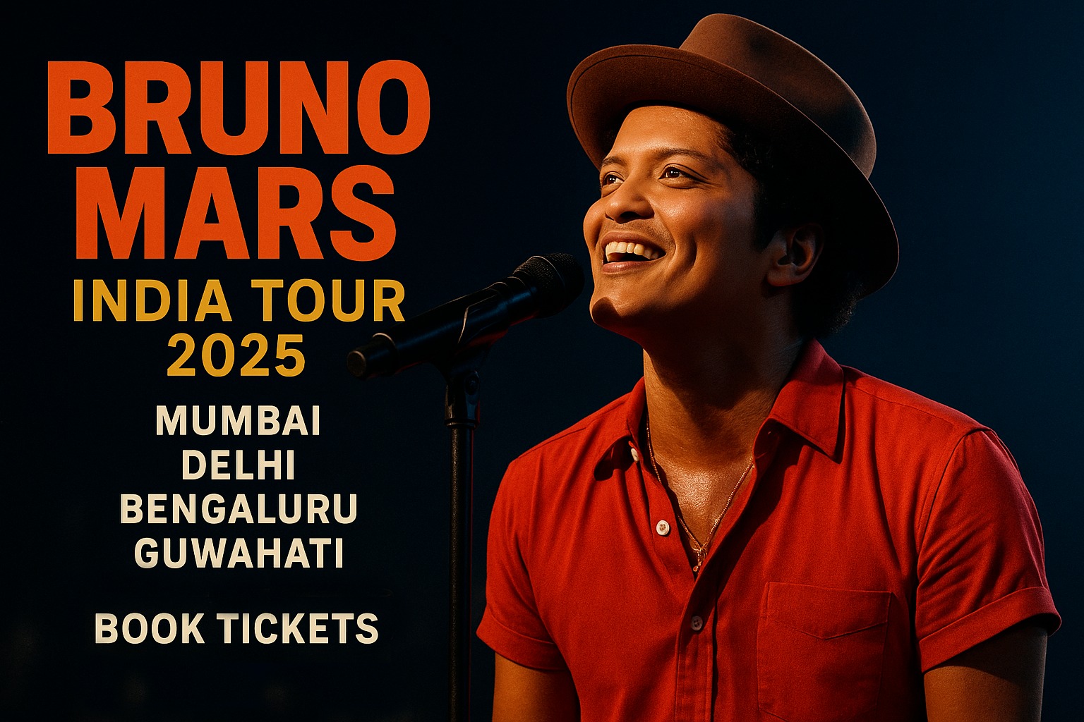BRUNO MARS TO DEBUT INDIA TOUR IN NOVEMBER 2025: SR ENTERTAINMENT UNVEILS “COSMIC VIBE INDIA TOUR” ACROSS FOUR CITIES
