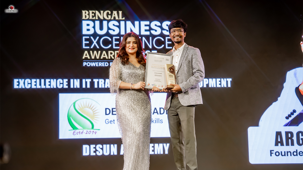 Arghya Dutta of Desun Academy Honoured with Bengal Business Excellence Award 2025 for Excellence in IT Training & Skill Development
