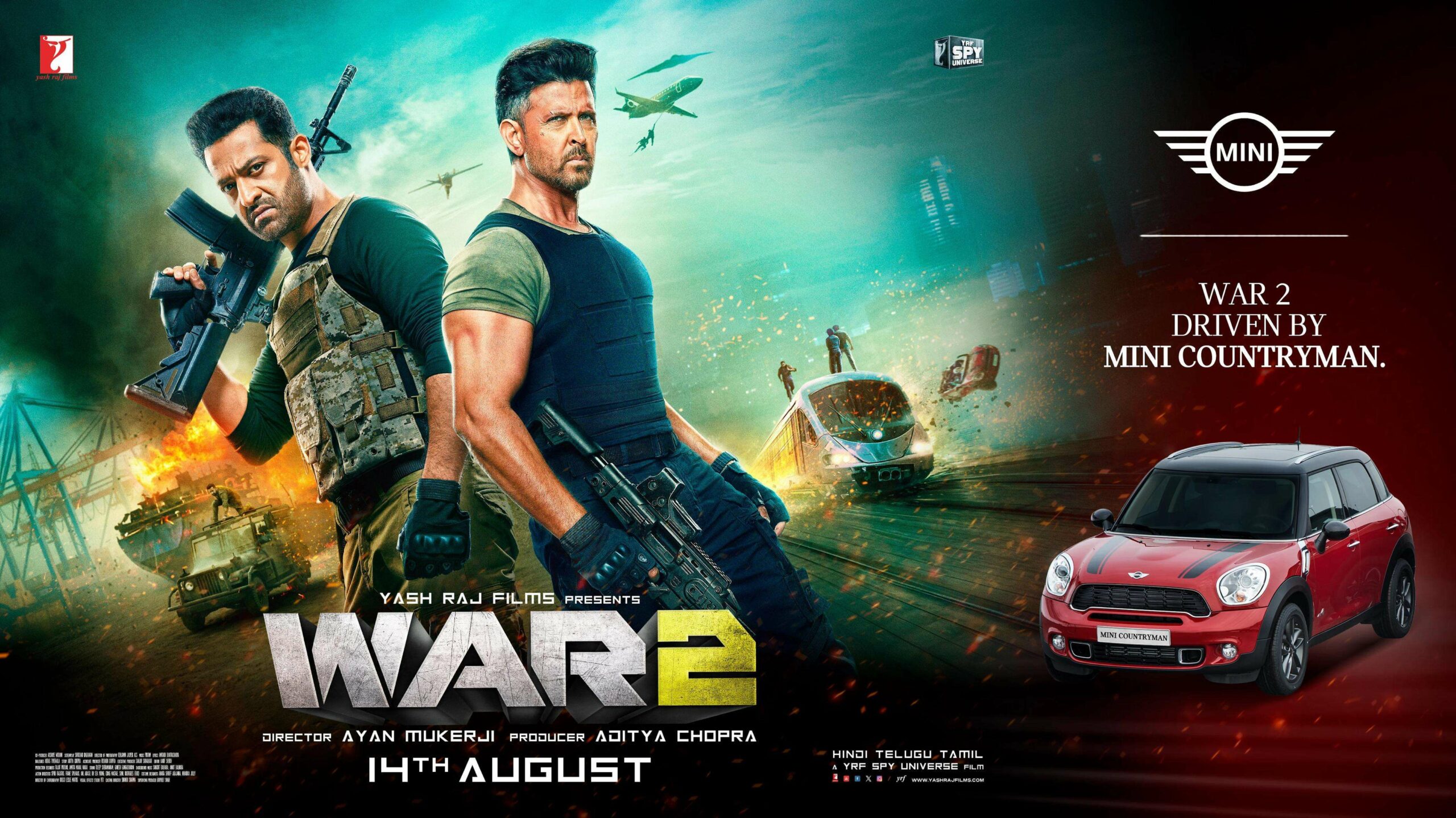 MINI revs up the excitement in Bollywood’s biggest action entertainer YRF’s ‘WAR 2’.