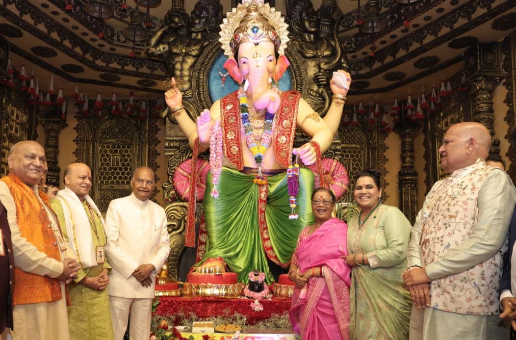 Grand Inauguration of ‘Lal Bagh Ka Raja’ Ganpati Festival in Delhi by Former President Ram Nath Kovind