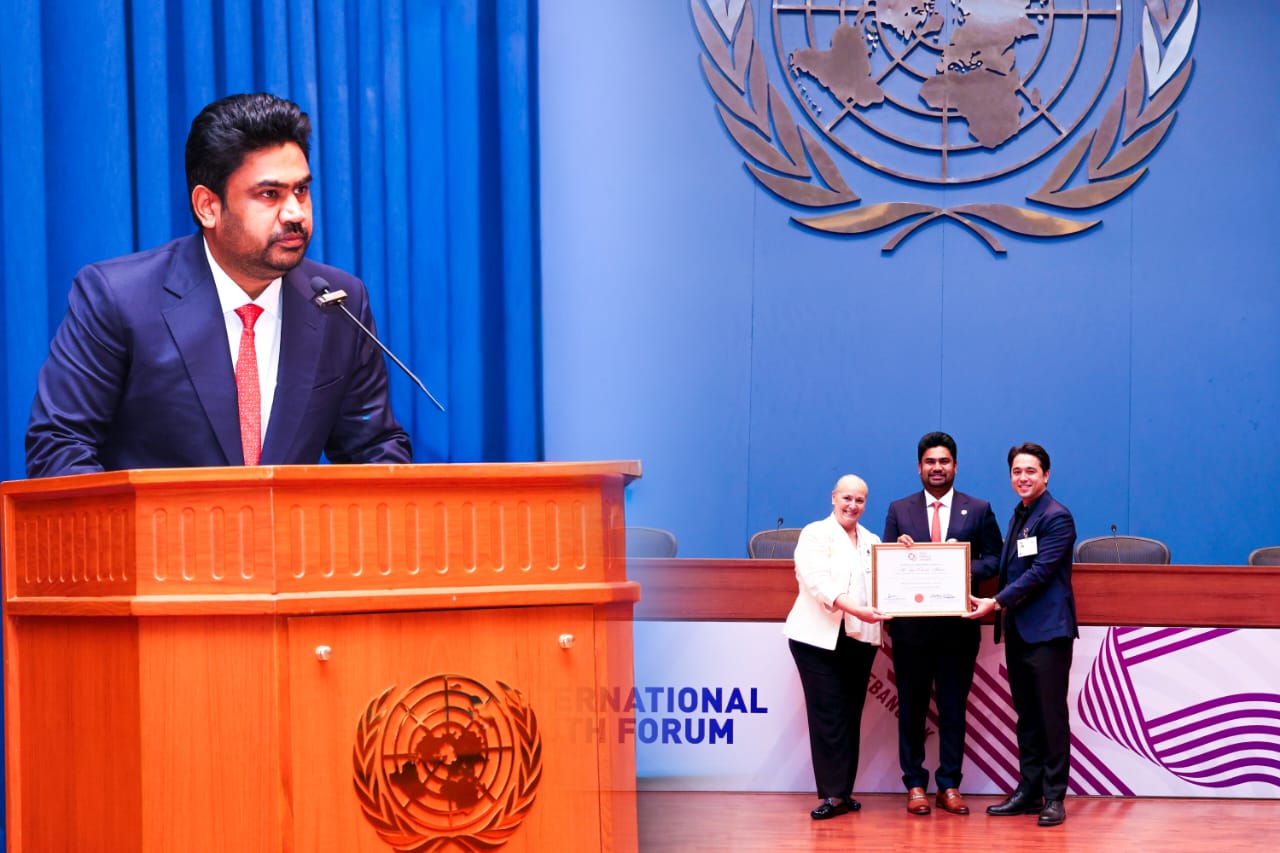 Mr. Jose Charles Martin Honoured at UNITED NATIONS with SDG Impact Award Presented by His Excellency Alexander Rendell, UNEP Goodwill Ambassador for Thailand