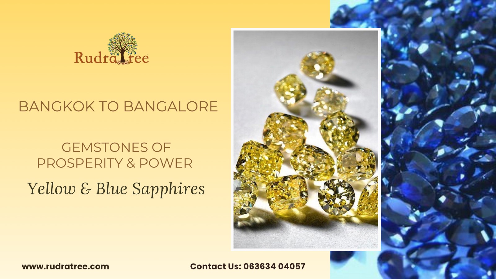 Rudra Tree Rudraksha and Gemstones Showcase Finest Yellow Sapphire and Blue Sapphire Collections from Sri Lanka