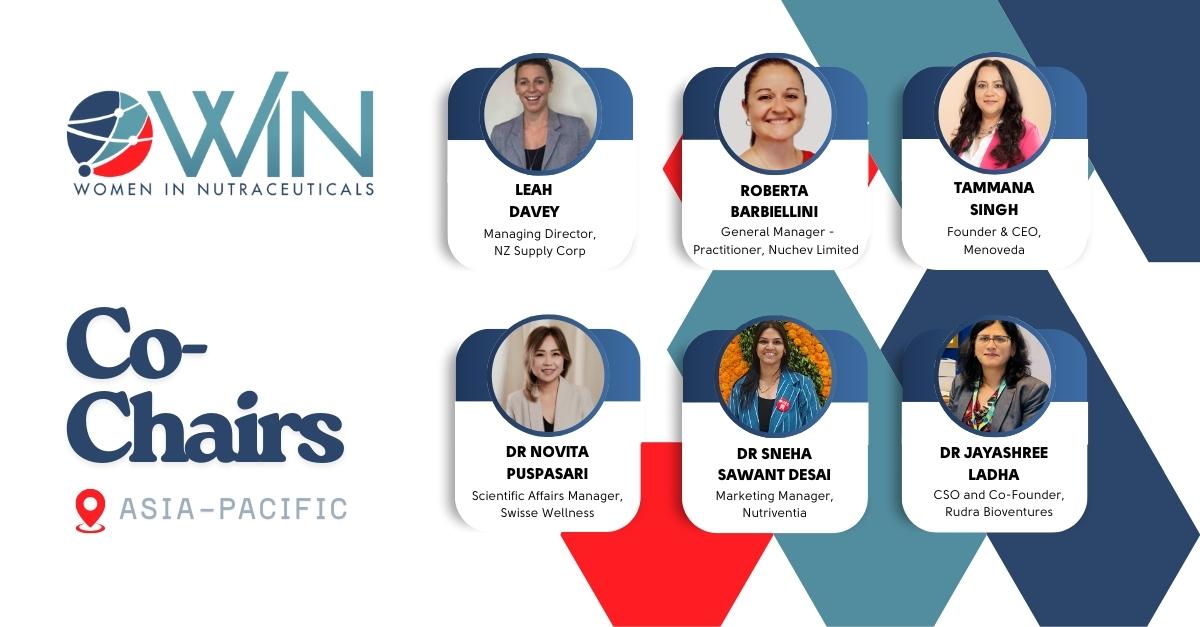 Women In Nutraceuticals Expands APAC Leadership With Appointment of Country Co-Chairs in India Australia and New Zealand