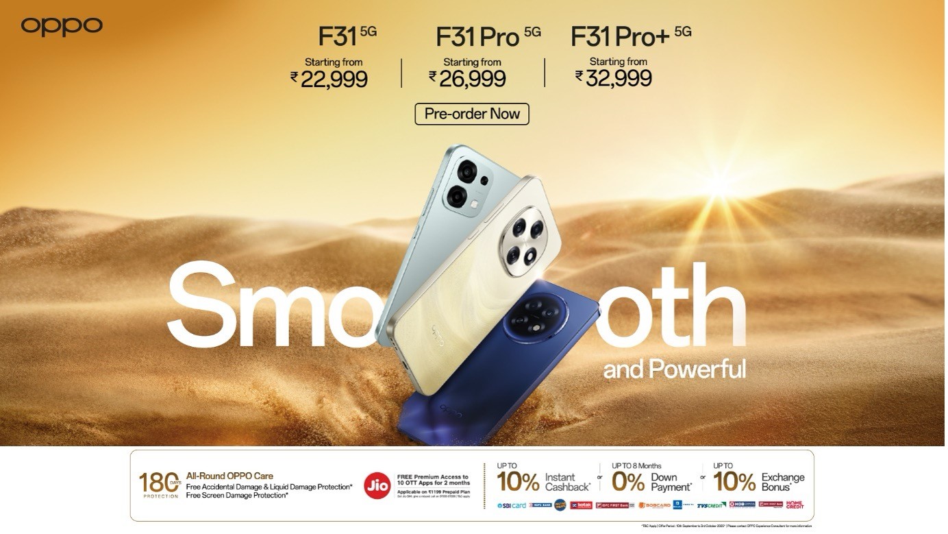 OPPO F31 Series First Sale: Built for India’s Hustle, Ready for Every Challenge