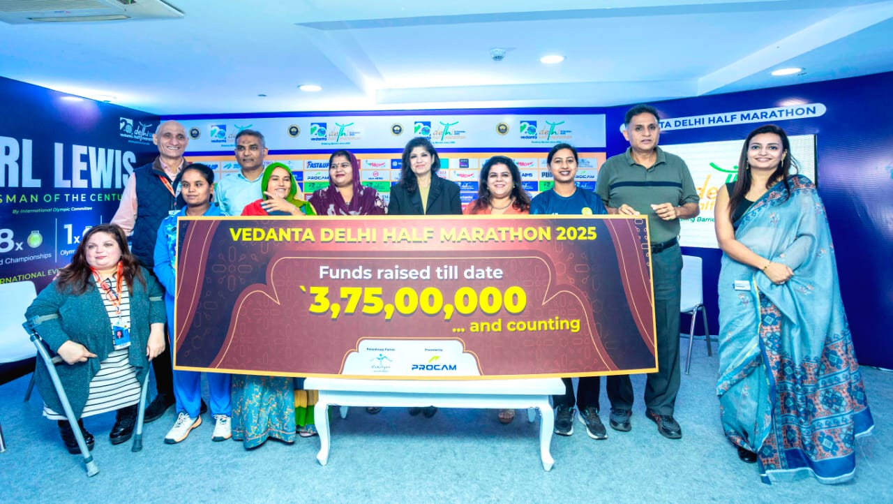 60+NGOs, 15 Corporates, and citizens join forces to raise ₹3.75 crores at the Vedanta Delhi Half Marathon 2025