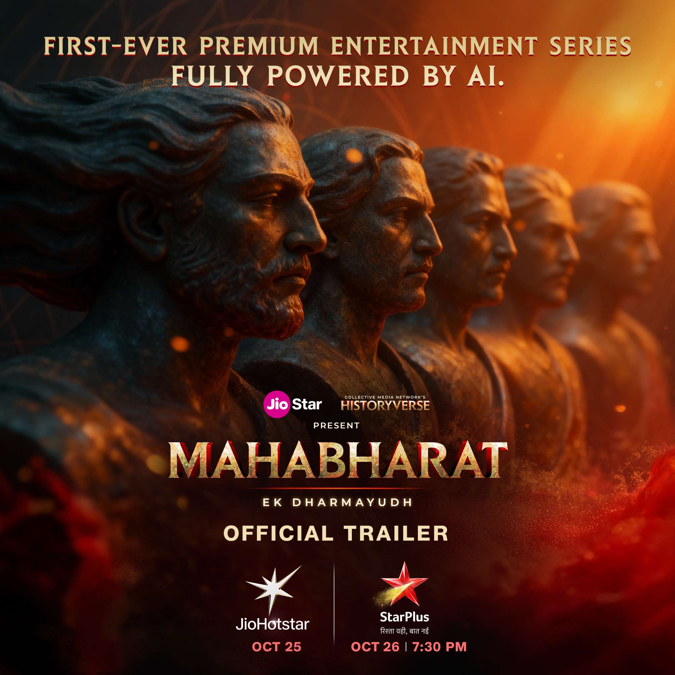 JIOSTAR AND COLLECTIVE MEDIA NETWORK PARTNER TO LAUNCH MAHABHARAT: EK DHARMAYUDH, THE FIRST EVER AI-POWERED PREMIUM ENTERTAINMENT SERIES INDIA HAS SEEN