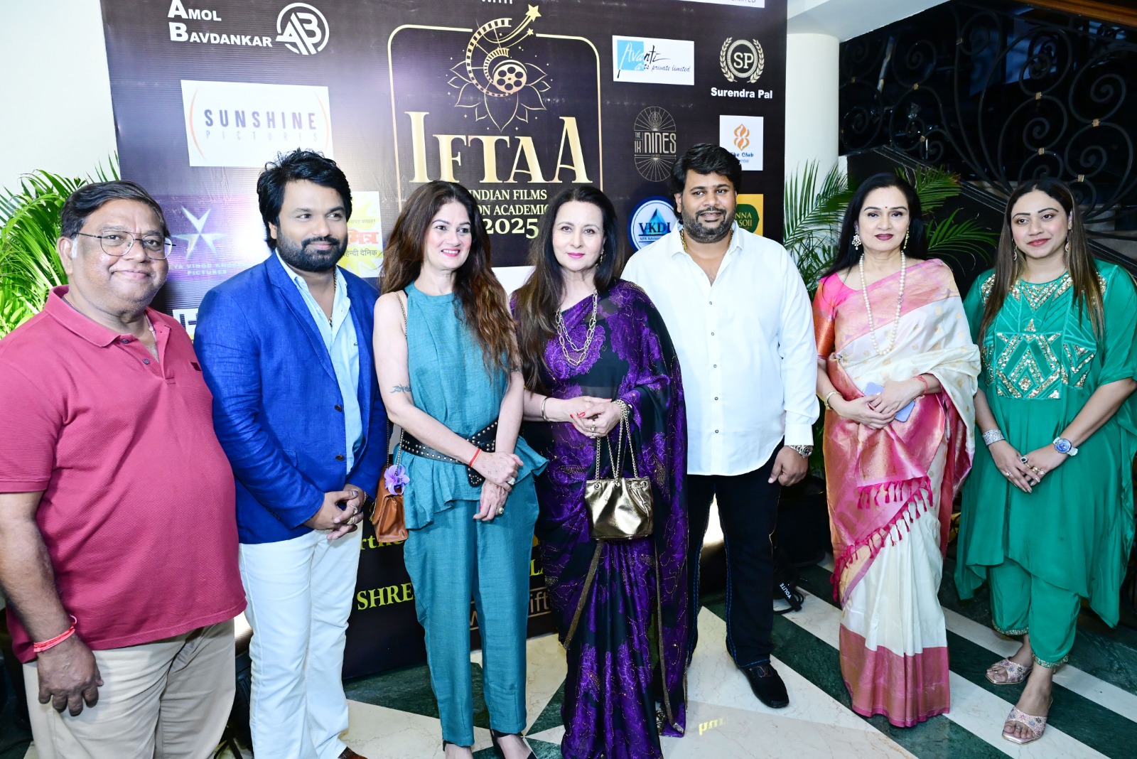 Padmini Kolhapure and Poonam Dhillon launched the Trophy of IFTAA Awards organized by Kushal Suresh Dhuri