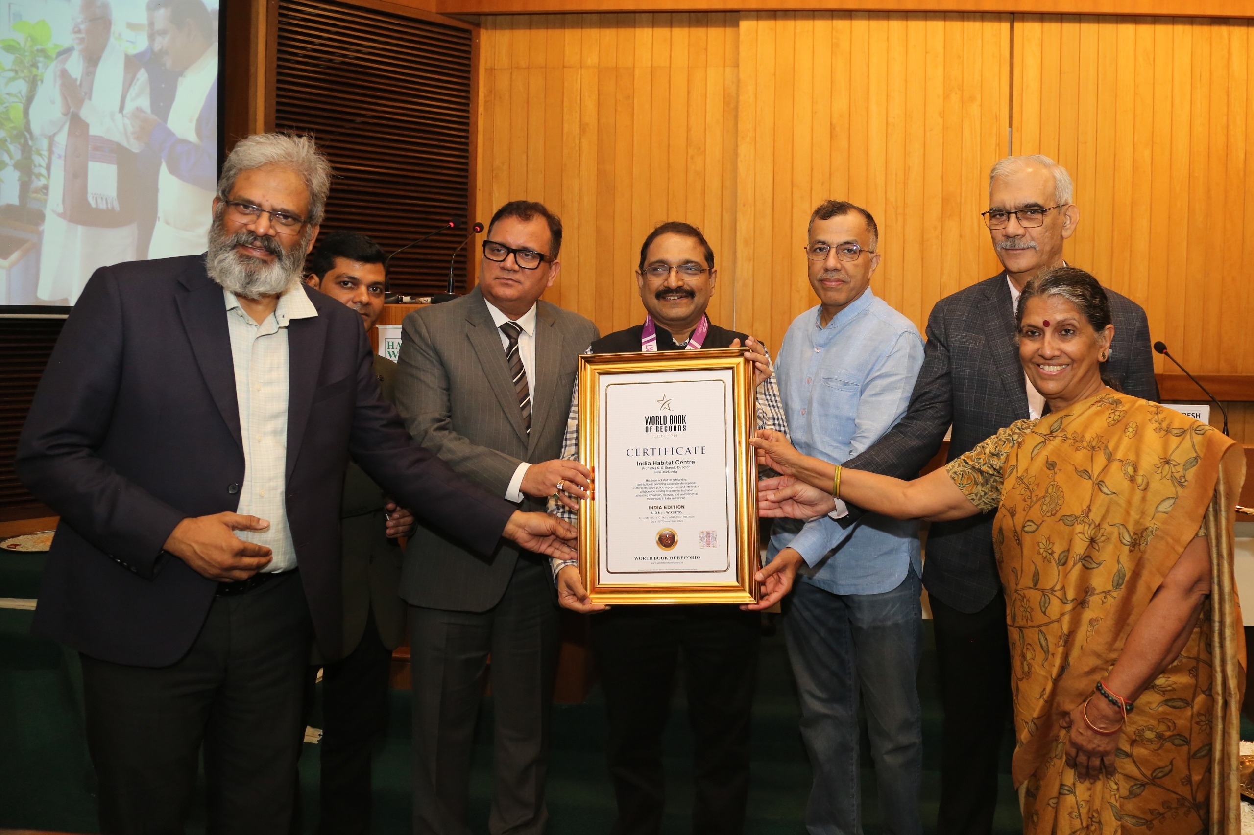 India Habitat Centre Honoured by World Book of Records, London for Promoting Sustainability, Cultural Exchange and Public Engagement