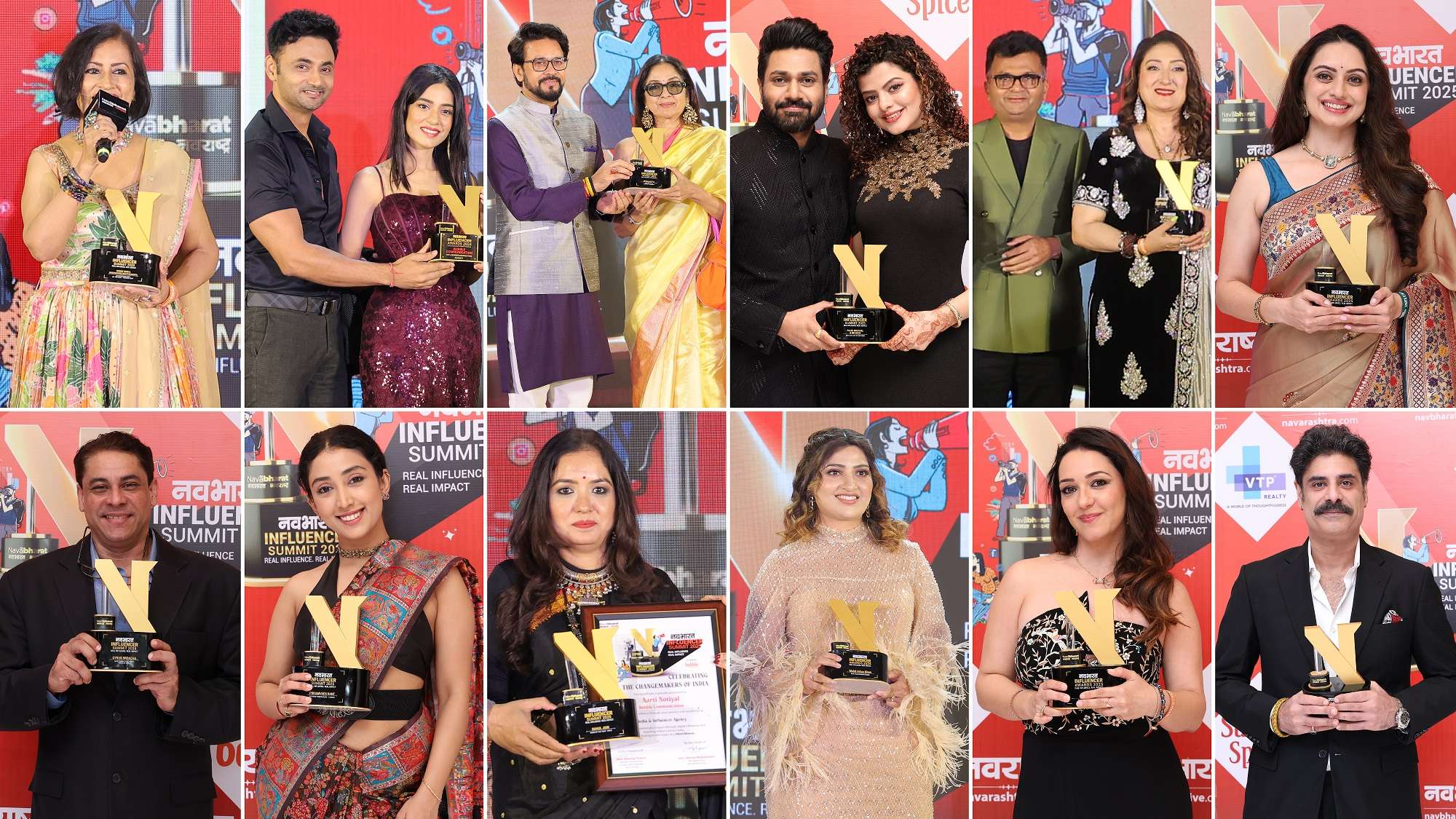 Navabharat Influencer Summit 2025: Celebrating the Changemakers of India as Union Minister Anurag Thakur Felicitates 90 Leading Digital Voices