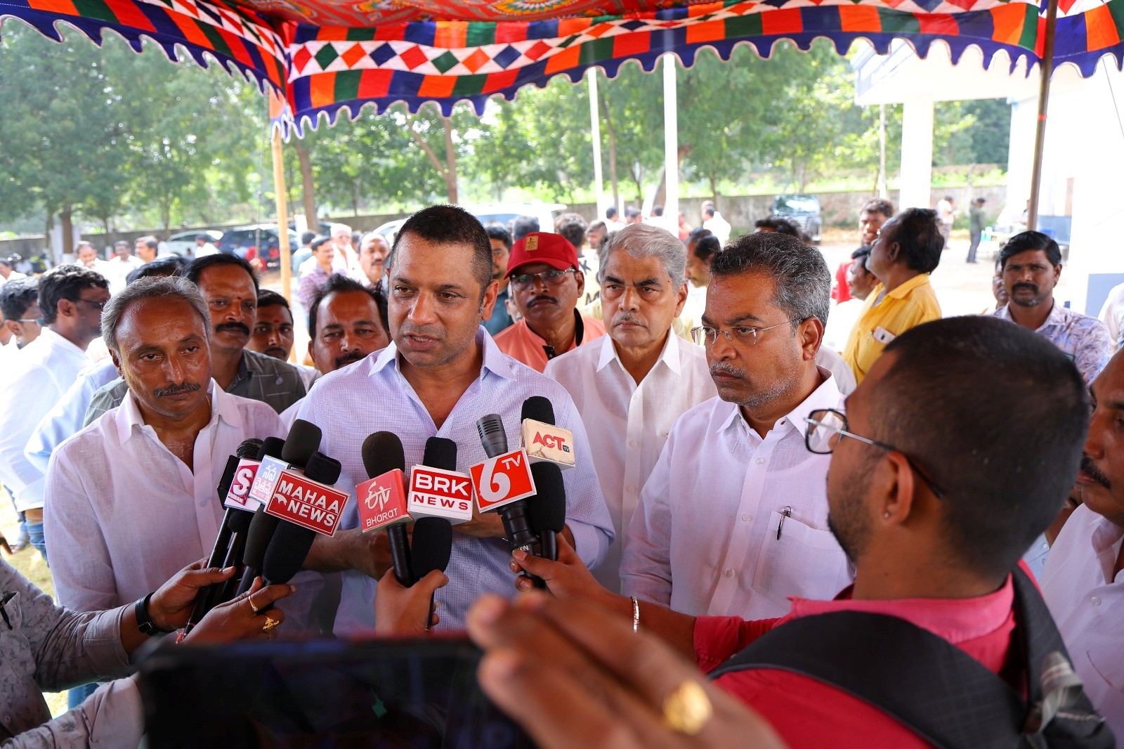 MLA Vasantha Krishna Prasad and KDCCB Chairman Nettem Raghurama Inaugurate APFA State-Level Football Tournament in Mylavaram