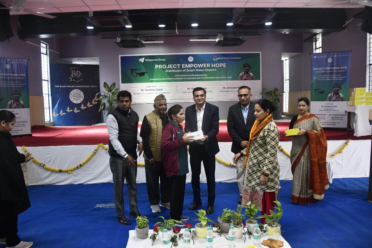 ManpowerGroup India Empowers Visually Impaired Students in Delhi with Smart Vision Glasses