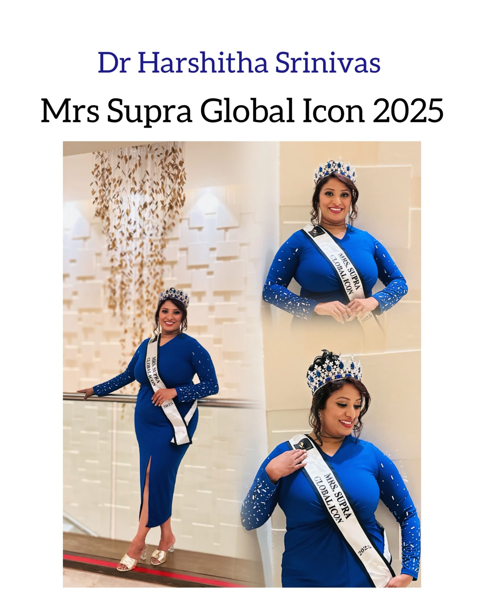 Dr. Harshitha Srinivas: Karnataka’s Pride, India’s Voice — And Now, Mrs Supra Global Icon 2025