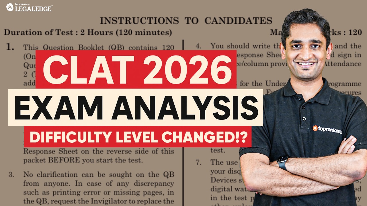 CLAT 2026 Exam Analysis by Harsh Gagrani, Co-Founder, LegalEdge by Toprankers